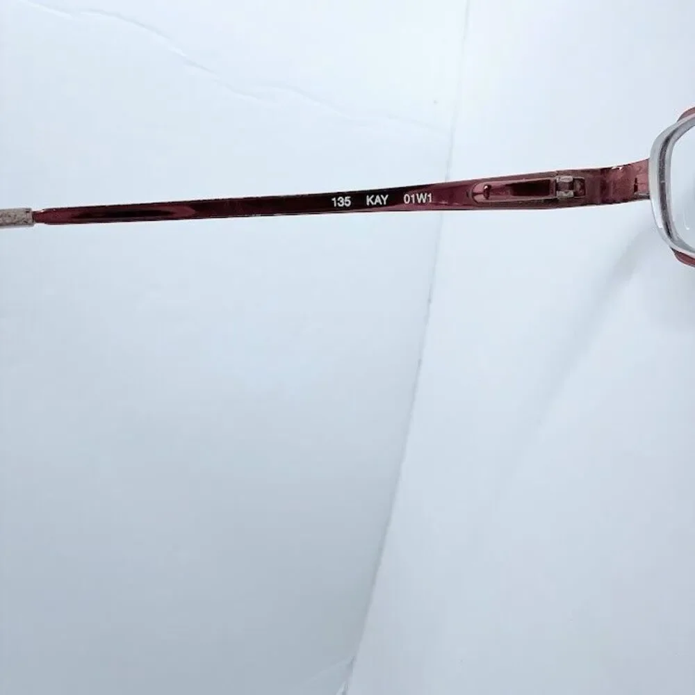 Kate Spade Eyeglasses Kay 01W1 Dark Burgundy Metal Frame Italy 49 16 135